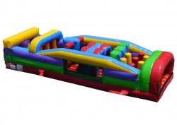 30 ft retro multi color obstacle dry